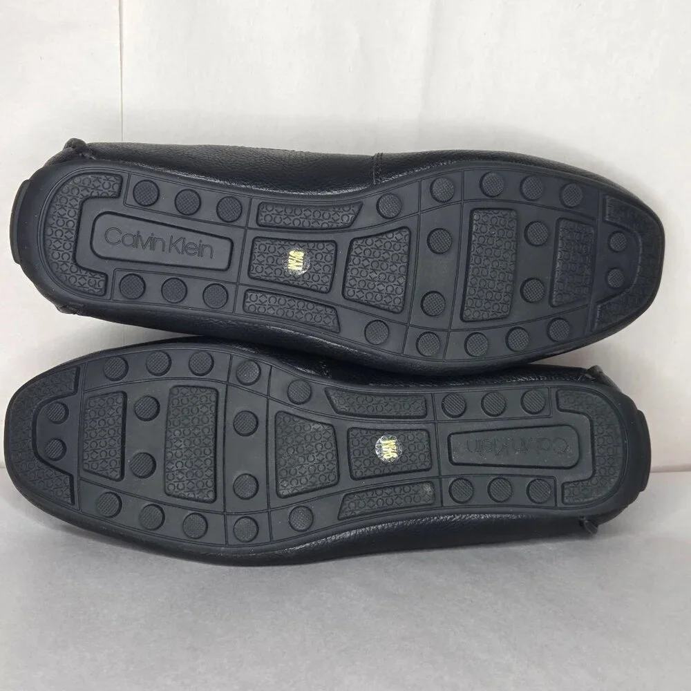 Calvin Klein Men's Otilis Casual Slip-On Black Logo Loafers